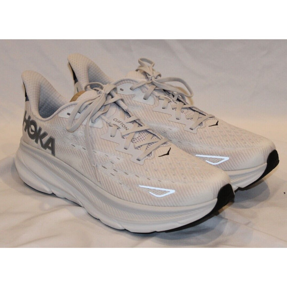 NIB Hoka One One Men's Clifton 9 Running Athletic Sneakers NCSW WHITE 12 NIB - Picture 2 of 6